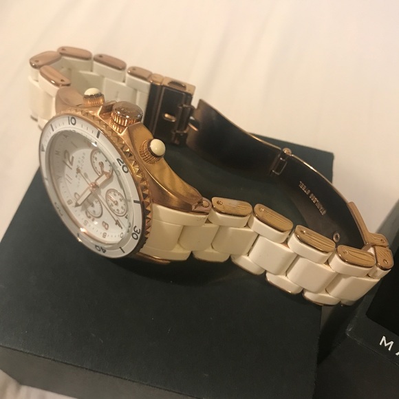 Marc Jacobs Women\'s White/ Rose Goldtone Watch main image 4